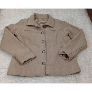 Womens Cabela's Blazer/Jacket Coat wool blend Size L  Brown beige